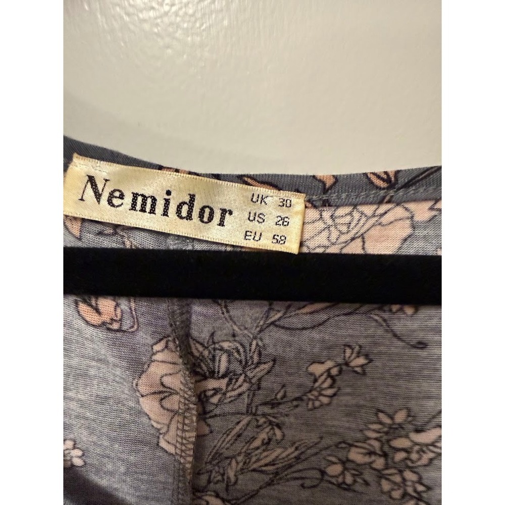 Nemidor Womens Ruffle Sleeve Jersey Knit Plus Size Casual Swing Dress Pockets - Picture 4 of 5